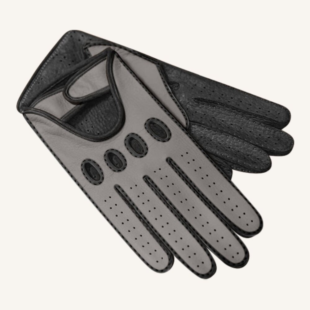 M.A.M.A. Women's Hand Gloves For Driving - Grey, Black